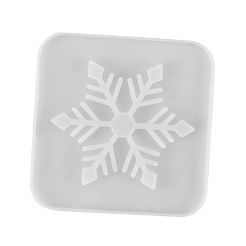 Housoutil 1 Stück Hollow Snowflake Silikonform Diy Getränkebehälter Mat Mold für Weihnachtsfeiern Handgemachte Untersetzer Langlebig und Leicht für Bastelprojekte von Housoutil
