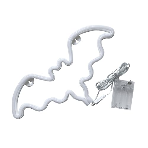 Housoutil 1 Stück LED Fledermaus für Halloween USB und Batterie Betrieben Deko für Bar und Party Leuchtende Wand und Fensterdekoration für Festliche von Housoutil