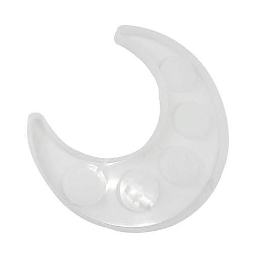 Housoutil 1 Stück Mondhandschildform Halbmond Tablett mondförmige Mattenform Silikonform Silikon-Untersetzerform selber machen Schalenform in Mondform Kristall -Epoxidform Kieselgel Weiß von Housoutil