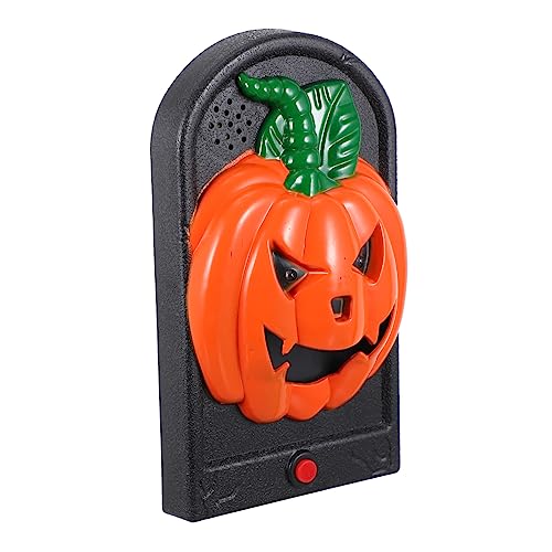 Housoutil Scary Pumpkin Doorbell 1stk Türklingel Spielzeug Schädel Das Schild Plastik Glowing Doorbell von Housoutil