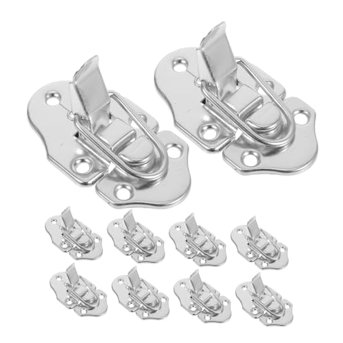 Housoutil 10 Stück Teiliges Eisen Spannverschluss mit Schnellverschlussfeder für Koffer und Holzboxen Robuste Vielseitige Haspe für Heim Garagenanwendungen Housoutil 10 Stück Teiliges Eisen Spannverschluss mit Schnellverschlussfeder für Koffer und Holzboxen Robuste Vielseitige Haspe für Heim Garagenanwendungen von Housoutil