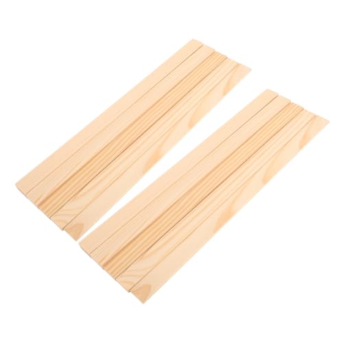 Housoutil 10 Stück Teiliges Holz für Tonplatten Stabile Pinienholz Rollenführung Rechteckige Tonwerkzeuge zur Präzisen Modelliermasse Dickenkontrolle für Unterricht und DIY Kunstprojekte von Housoutil