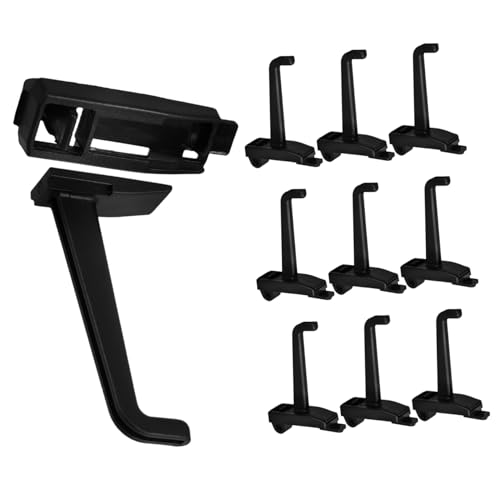 Housoutil 10 Stück Teiliges Stabile Pegboard Haken aus Schwarzem Abs Kunststoff Vielseitige Utility Wandhaken zur Werkzeug und Küchenorganisation Werkzeuglos Montierbar Kompatibel mit von Housoutil