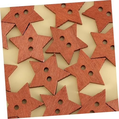 Housoutil 150 Stück Vintage Fünf punkte Holzknöpfe zum Nähen mit Zwei Löchern pro Packung Glatte Oberfläche Langlebig und Vielseitig für Basteln Stricken Heimdekoration von Housoutil
