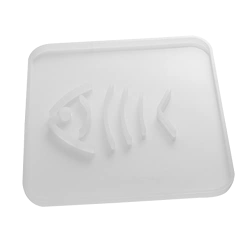 Housoutil 1Stück DIY Silikonform für Untersetzer Kristall Epoxy Form mit Fischknochen Muster Quadratisches Design für Tischdekoration Waschbar und Wiederverwendbar von Housoutil
