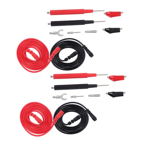 Housoutil 2 Sätze Multimeter Prüfleitung Set Teilig Nadel Testsonden Kabel mit Weichen Griffen Langlebig Kompatibel für Elektronische Messungen und Kleine Bauteile Geeignet von Housoutil