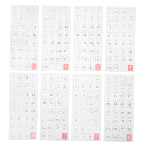 Housoutil 2 Sätze Selbstklebende Monatsindex Registerkarten Bunte Kalenderaufkleber für Planer Notizbücher Dekorative Sticker für Tagebücher Hardcover Notizkalender Seitenmarker Kompakt von Housoutil