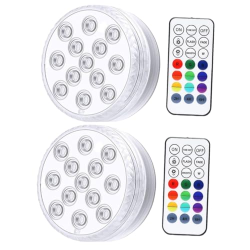 Housoutil 2 Sets Batteriebetriebene Aquariumlampe -licht Für Aquarien Schwimmender Schmuck Weiß Sicher Keine Flammengefahr Leicht Zu Tragen von Housoutil