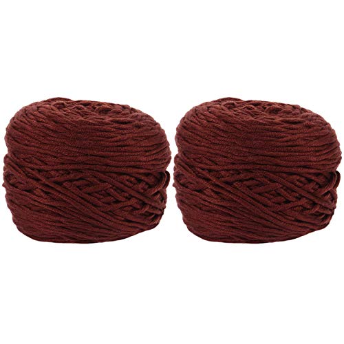 Housoutil 2 Stück Baumwolle Strickgarn für DIY Milchbaumwolle Super Weich und Warm für Kleidung und Handarbeit für Projekte mit Familie und Freunden von Housoutil