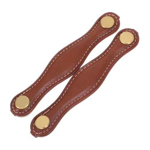 Housoutil 2 Stück Dekorative Möbelgriffe PU Retro Hardware für Küchenschränke Schlafzimmerkommoden von Housoutil