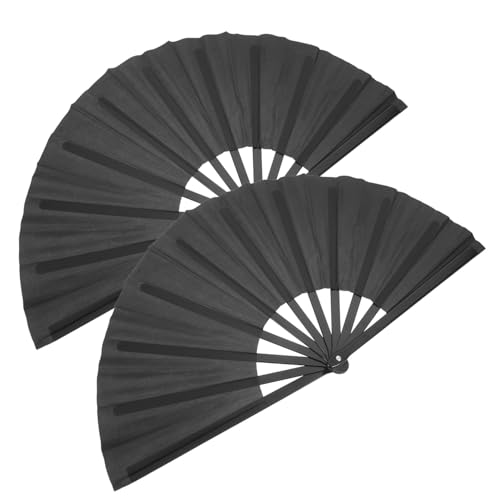 Housoutil 2 Stück Faltbarer Handventilator Tai Ji Fan Großer Leichter Festival Fächer aus Stabilem Kunststoff Tragbarer Tanz und Performance Fächer Eleganter Handfächer für Outdoor Events von Housoutil