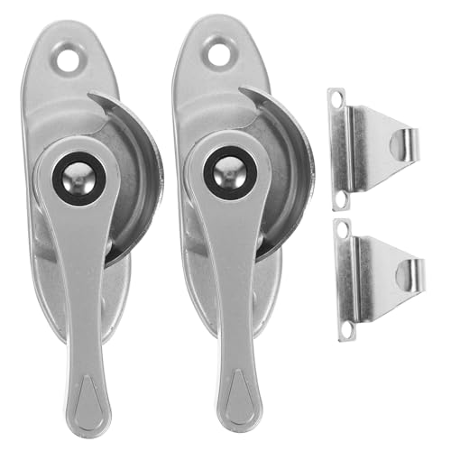 Housoutil 2 Stück Kindersichere Fensterschlösser für Schiebefenster Sash Lock für Horizontale und Fenster Einfache Montage Silber Schutz vor Eindringen und Verrutschen von Housoutil