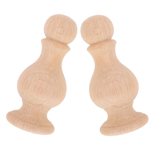 Housoutil 2stücke Holzbaluster Runde Endstücke Für Treppen Und Möbel Dekorative Holzabschlüsse Als Ornamente Unbehandelte Holzabschlüsse Zum Basteln Housoutil 2stücke Holzbaluster Runde Endstücke Für Treppen Und Möbel Dekorative Holzabschlüsse Als Ornamente Unbehandelte Holzabschlüsse Zum Basteln von Housoutil