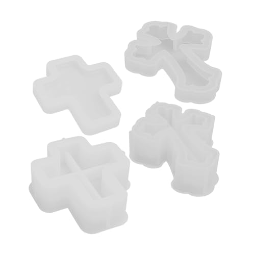 Housoutil 2 Stück Teiliges DIY Silikon formset Kreuzbox mit Staubschutzdeckel Flexible Gießform für Epoxidharz Beton und Kerzenhalter Glatte Oberfläche Einfache Entformung Vielseitig für von Housoutil
