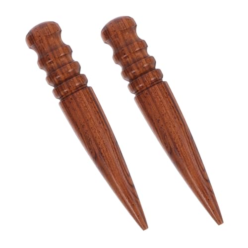 Housoutil 2 Stück Teiliges Leder Burnisher mit Ergonomischem Holzgriff Präzises Polierwerkzeug für Glatte Lederkanten für DIY Lederhandwerk und Professionelle Kantenbearbeitung von Housoutil