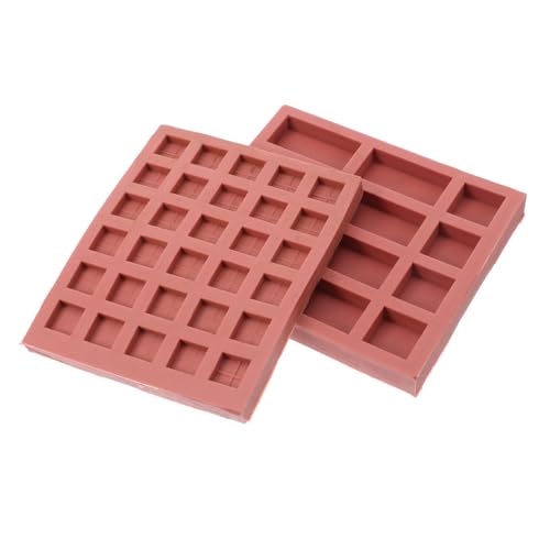 Housoutil 2 Stück Teiliges Miniatur Ziegel Silikonformen Realistische Mini Wandziegel für Sandtisch Modellbau Stabile DIY Backstein-Moulds für Puppenhaus Landschaftsgestaltung von Housoutil