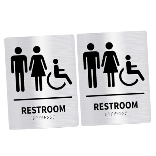 Housoutil 2 Stück Toilettenschild Für Die Tür Braille Toilettenschild Badezimmer Hängeschild Badezimmerschilder Für Unternehmen Schild Mit Braille Toilette Mann Und Frauenschild Housoutil 2 Stück Toilettenschild Für Die Tür Braille Toilettenschild Badezimmer Hängeschild Badezimmerschilder Für Unternehmen Schild Mit Braille Toilette Mann Und Frauenschild von Housoutil