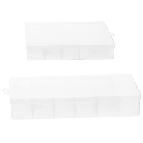 Housoutil 2 Stück Transparente Aufbewahrungsbox für Schmuck und Kleine Gegenstände Fächer Praktische Sortierbox Strapazierfähigem für Bastelprojekte und DIY Zubehör Housoutil 2 Stück Transparente Aufbewahrungsbox für Schmuck und Kleine Gegenstände Fächer Praktische Sortierbox Strapazierfähigem für Bastelprojekte und DIY Zubehör von Housoutil