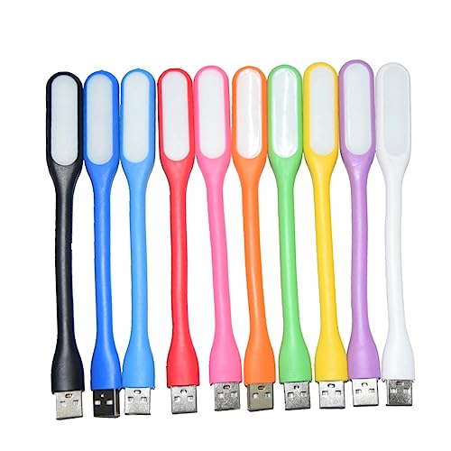 Housoutil 2 Stück Usb Led Leselampe Mit Augenschutz Tragbare 5v 1.2w Tischlampe Flexible Und Regelbare Usb Lampe Für Computer Und Powerbank Zufällige Farbe von Housoutil