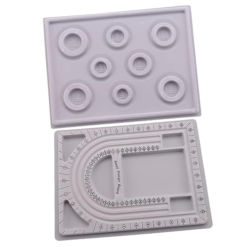 Housoutil 2 Teiliges Halsketten Design Platten Set Zur Schmuckarmbandherstellung Perlenbrett Maker Armbandperlen Halsketten Armbandherstellungsbrett Rocailles Perlen Zur von Housoutil