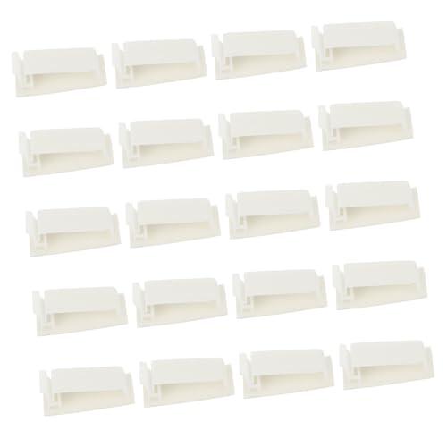 Housoutil 20 Stück Teiliges Selbstklebend Kabelmanagement clip für USB Ladekabel Kabelaufbewahrung für Schreibtisch Universeller Kabelorganizer für Daten Kopfhörerkabel Weiß von Housoutil