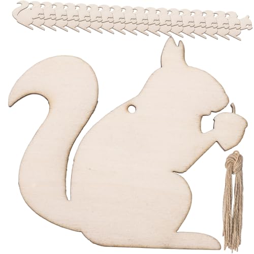 Housoutil 20 Stück Teiliges Unbemalte Eichhörnchen Holzfiguren aus Natürlichem Holz Blanke Holzstücke zum Bemalen und Basteln DIY Holzornamente für Herbstdeko Geburtstags und Housoutil 20 Stück Teiliges Unbemalte Eichhörnchen Holzfiguren aus Natürlichem Holz Blanke Holzstücke zum Bemalen und Basteln DIY Holzornamente für Herbstdeko Geburtstags und von Housoutil