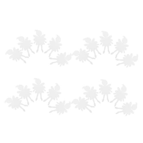 Housoutil 20 Stück Teiliges Weiße Papier-figurinausschnitte für Bastelprojekte Bemalbare Leere Feen-motive aus Karton DIY Kunstmaterialien für Schule Garten Pinnwand und Gruppenaktivitäten von Housoutil