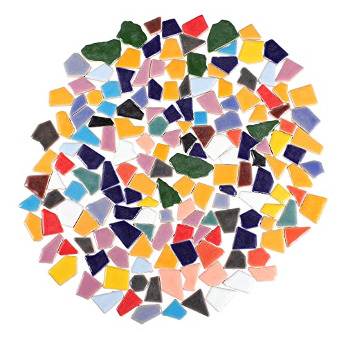 Housoutil 200 G Unregelmäßige Mosaiksteine DIY Mosaikfliesen Glasierte Mosaikfliesen Gemischte Farbe Unregelmäßige Kristallmosaikfliesen Zum Basteln Bunte Buntglasstücke Für Mosaikprojekte von Housoutil