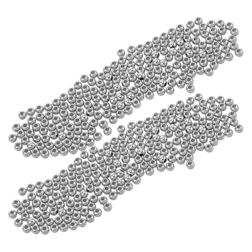 Housoutil 200 Stück Edelstahl Spacer Perlen mit Großem Loch Langlebige Schmuck Abstandshalter für DIY Armbänder Halsketten Rostfrei Vielseitig für Kreative Schmuckherstellung Housoutil 200 Stück Edelstahl Spacer Perlen mit Großem Loch Langlebige Schmuck Abstandshalter für DIY Armbänder Halsketten Rostfrei Vielseitig für Kreative Schmuckherstellung von Housoutil