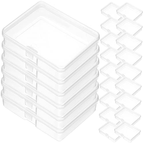 Housoutil 24Stücke Mini Kunststoffbox Transparente Aufbewahrungsbox Für Perlen Schmuck Und Kleine Gegenstände Staubdicht Tragbar Für Reisen Und Bastelarbeiten von Housoutil
