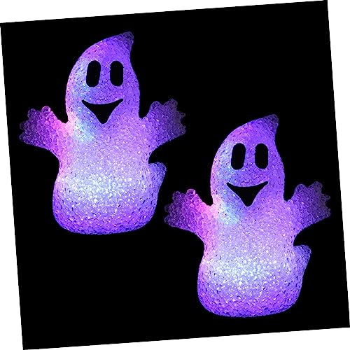 Housoutil 2St Geisternachtlicht LED-Tischleuchte Laternendekor Nachtlampe für Kinder Spukhaus Nacht Halloween-LED-Leuchten Halloween-Party-Schmuck Partydekoration für Halloween Tischlampe von Housoutil