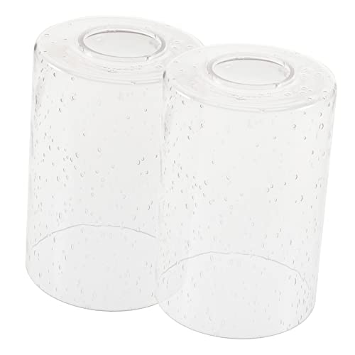 Housoutil 2stücke Glas-lampenschirm Für Leuchten Ersatz-lampenschirm Transparent Zylinderform Passend Für Wandleuchten Und Kronleuchter von Housoutil