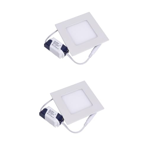 Housoutil LED Deckenlampe Deckenlampe Tageslicht 2st Led-deckenleuchte Led-panel-licht Quadratische Leuchte 6w Deckenleuchte Led-panel-lampe Haushalt Combo-platte Aussendeckenleuchte von Housoutil