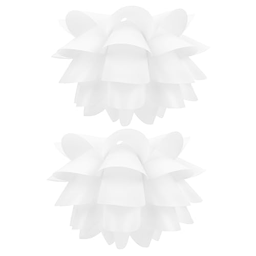 Housoutil 2st Lotus-lampenschirm Einfaches Licht Decke Mit Hellen Farbtönen Geformter Lampenschirm Kunst Stehlampe Lichter Befestigung Lampenschatten Einzigartig Papierlampe Pp Weiß von Housoutil