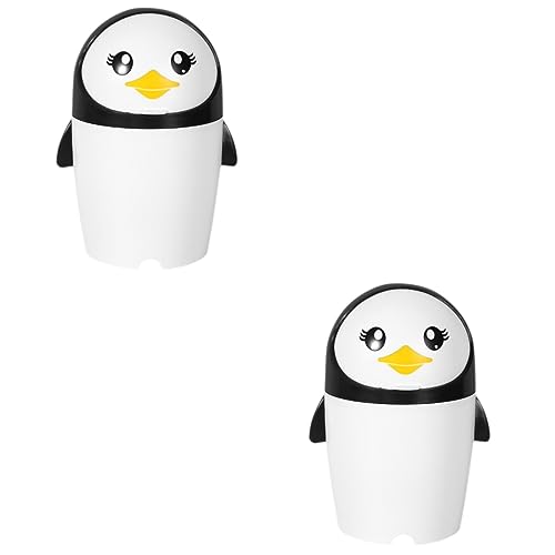 Housoutil 2 Mülleimer Kunststoff-Mülleimer -Mülleimer Mülleimer Mit Deckel Mülleimer Kawaii-Raumdekoration Schwingdeckel-Mülleimer Mini-Mülleimer Für Schreibtisch von Housoutil