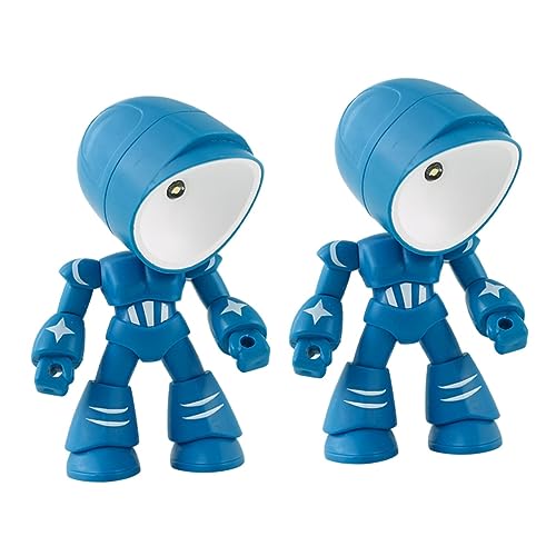 Housoutil 2st Roboter-tischlampe Kinderzimmer Nachtlicht Roboterlampe Baby-nachtlicht Roboter-led-lampe Stillendes Nachtlicht Led-nachtlicht Knopfbatterie Ornamente Student Einzigartig von Housoutil