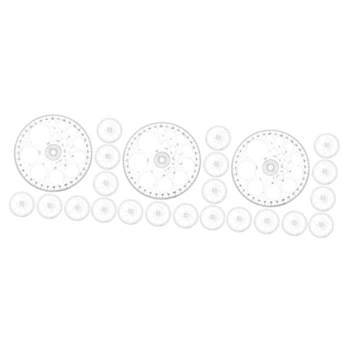Housoutil 3 Sätze Prospractor -vorlage 360°-winkelmesser Mathematisches Werkzeug Klarer Winkelmesser Und Lineal Klassenzimmer Winkelmesser Runder Winkelmesser P.s Transparent 8 Stücke * 3 von Housoutil