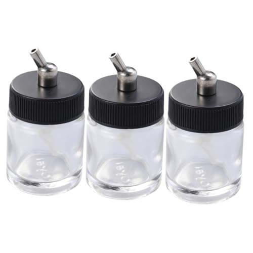 Housoutil 3 Stück Glas Airbrush Farbbecher mit Deckel Auslaufsichere Sprühflasche für Modellbau Basteln und Feine Kunst Wiederverwendbare Transparente Farbe-aufbewahrung für Aquarell Housoutil 3 Stück Glas Airbrush Farbbecher mit Deckel Auslaufsichere Sprühflasche für Modellbau Basteln und Feine Kunst Wiederverwendbare Transparente Farbe-aufbewahrung für Aquarell von Housoutil