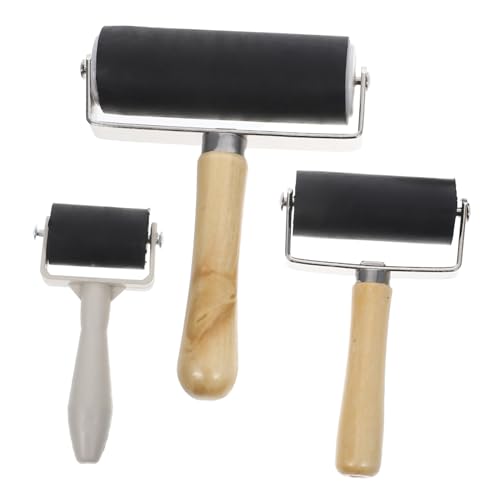 Housoutil 3 Stück Gummiwalzen set Langlebige Druckroller für Linoldruck Malerei Basteln Vielseitige Farbwalzen für Kunsthandwerk und DIY projekte Housoutil 3 Stück Gummiwalzen set Langlebige Druckroller für Linoldruck Malerei Basteln Vielseitige Farbwalzen für Kunsthandwerk und DIY projekte von Housoutil