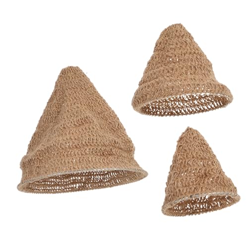 Housoutil 3 Stück Handgewebte Lampenschirme aus Juteseil Boho Vintage Hängelampe mit Öffnung Rustikale Pendelleuchte für Hotel Restaurant Bereich Blendfreies Ambientelicht Housoutil 3 Stück Handgewebte Lampenschirme aus Juteseil Boho Vintage Hängelampe mit Öffnung Rustikale Pendelleuchte für Hotel Restaurant Bereich Blendfreies Ambientelicht von Housoutil