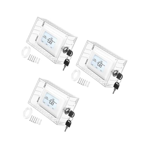Housoutil 3 Stück Thermostat-Schutzabdeckung Thermostatabdeckung mit Schloss bewachen montiert Thermostat abschließbare Abdeckung Schließbare Thermostatabdeckungen Plastik Transparent Housoutil 3 Stück Thermostat-Schutzabdeckung Thermostatabdeckung mit Schloss bewachen montiert Thermostat abschließbare Abdeckung Schließbare Thermostatabdeckungen Plastik Transparent von Housoutil