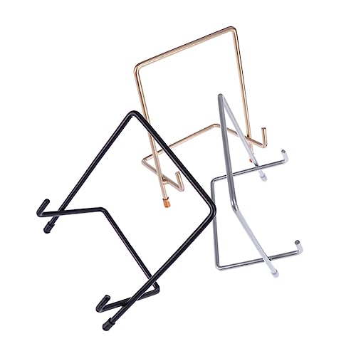 Housoutil 3 Stücke Teiliges Geometrisches Aufbewahrungsregal Tisch Organizer für Bücher Zeitschriften und Teller Ständer Design Stabil und Rostbeständig für Zuhause Büro und Veranstaltungen von Housoutil