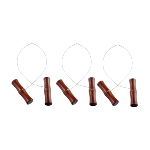 Housoutil 3 Teiliges Tonschneidewerkzeug Töpferdrahtgriffschneider Schlammschneidewerkzeug Für Töpferwaren Holzgriff Keramikwerkzeug Tonschneidedrahtwerkzeug Töpfertondrahtwerkzeug von Housoutil