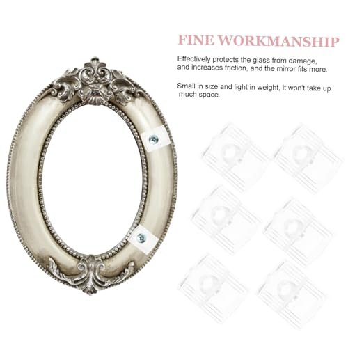 Housoutil 30 Sätze Glashalter Klemmen Transparent Kunststoff Glasfixierung Clips für Spiegel Schrank Bad Vielseitige Glasablage Befestigung Robust Langlebig von Housoutil