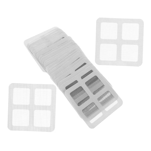 Housoutil 30 Stück Selbstklebende Transparente Reparatur Patches für Fenster und Duschabfluss Unsichtbare Netzaufkleber zur Schnellen Reparatur von Löchern und Schutz vor Haaren und Schmutz von Housoutil