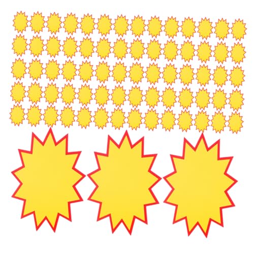 Housoutil 300 Stück Star förmige Preisetiketten Blanko Verkaufsschilder für Einzelhandel Vielseitig Einsetzbar Praktisch zum Hervorheben von Sonderangeboten und Saisonalen Aktionen von Housoutil