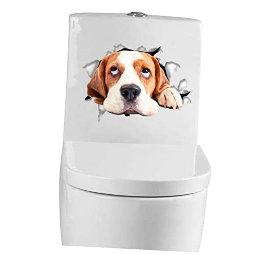 Housoutil 3D-Aufkleber Logo-Aufkleber Toilettendeckel Toilettensitze Aufkleber für die Katzentoilette toilettensitz aufkleber toilettenaufkleber Toilettenhund Aufkleber Applikationen Tier von Housoutil