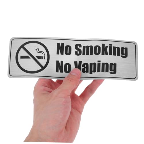 Housoutil 4 PVC No Smoking Aufkleber Teiliges Selbstklebend Wasserfest Langlebig Klare Warnung für Büro Zuhause und Bereiche Einfache Modernes Design von Housoutil