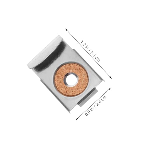 Housoutil 4 Sätze Spiegelclips Metall Robuste Glas Halterungsklammern mit Schrauben und Dübeln für Dicke Rahmenlose Spiegel Korrosionsbeständig Einfache Montage für Wandbefestigung von Housoutil