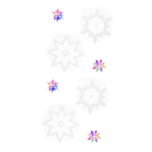 Housoutil 4 Stk. Silikonform Schneeflocke Teiliges Epoxidharz Gießform DIY Basteln Weiche Silikonform Weihnachten Dekoration Langlebig Transparent Praktisch von Housoutil